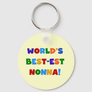 World's Best Nonna Bright Colours T-shirts and Gif Key Ring
