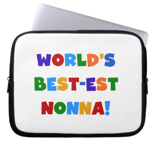 World's Best Nonna Bright Colours T-shirts and Laptop Sleeve