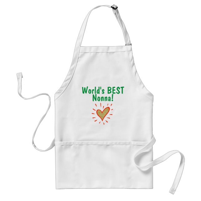 World's Best Nonna Italian red, white, green  Standard Apron (Front)