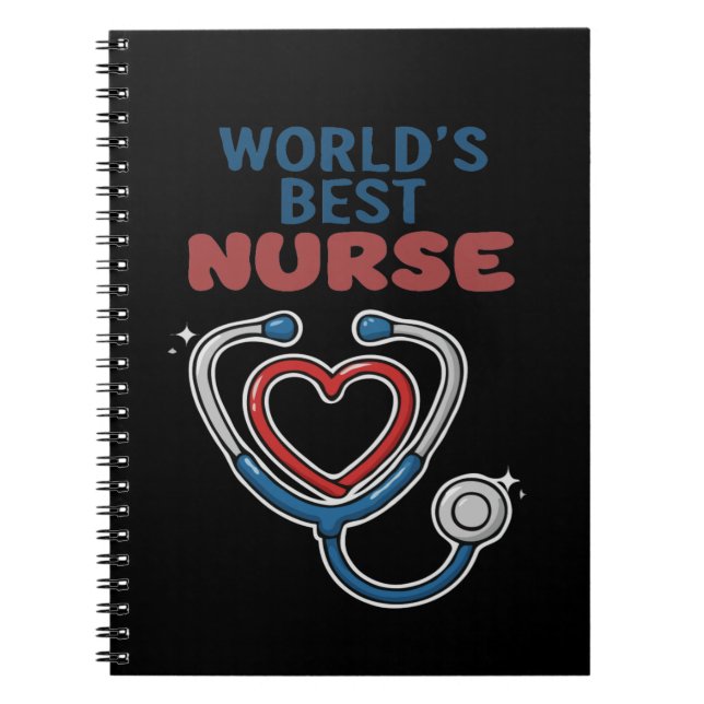 World's Best Nurse Appreciation Gift | Cute Stetho Notebook (Front)