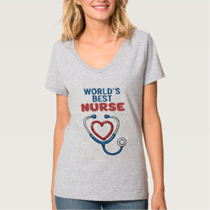 World's Best Nurse Appreciation Gift Cute Stetho T-Shirt