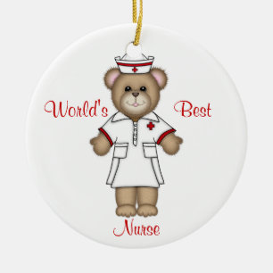 World's Best Nurse Ceramic Tree Decoration