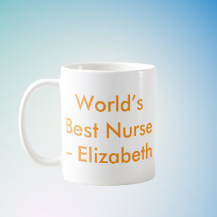 World's Best Nurse Custom Name Coffee Mug