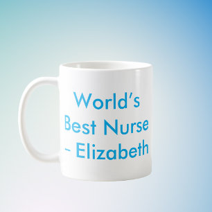World's Best Nurse Custom Name Coffee Mug