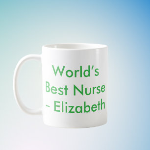 World's Best Nurse Custom Name Coffee Mug