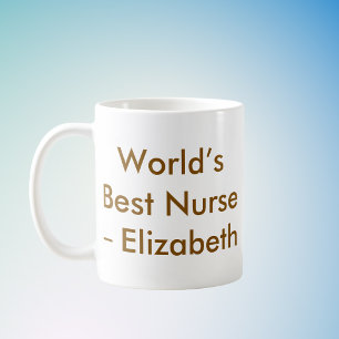 World's Best Nurse Custom Name Coffee Mug