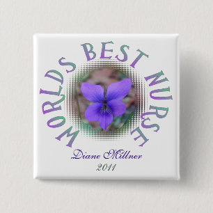 Worlds Best Nurse Personalised Button