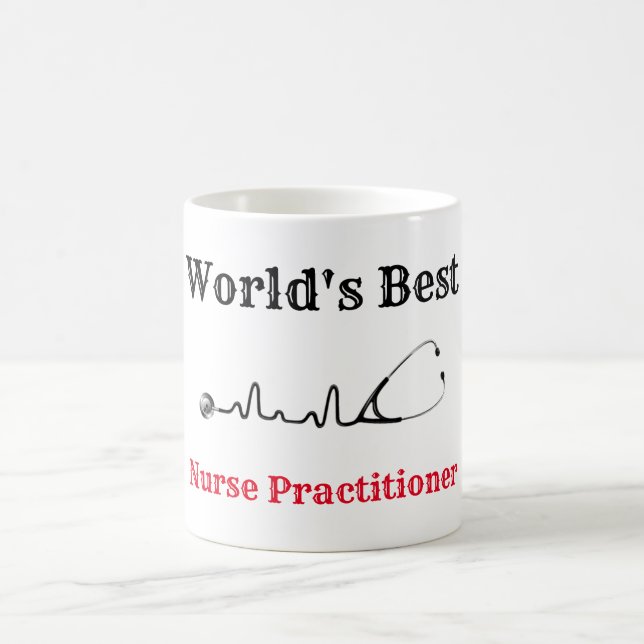 World's Best Nurse Practitioner, Stethoscope Coffee Mug (Center)