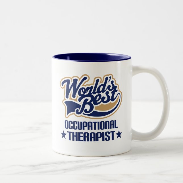 Worlds Best Occupational Therapist Two-Tone Coffee Mug (Right)
