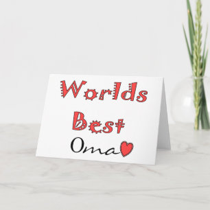 Worlds Best Oma—Mother's Day Gifts Card