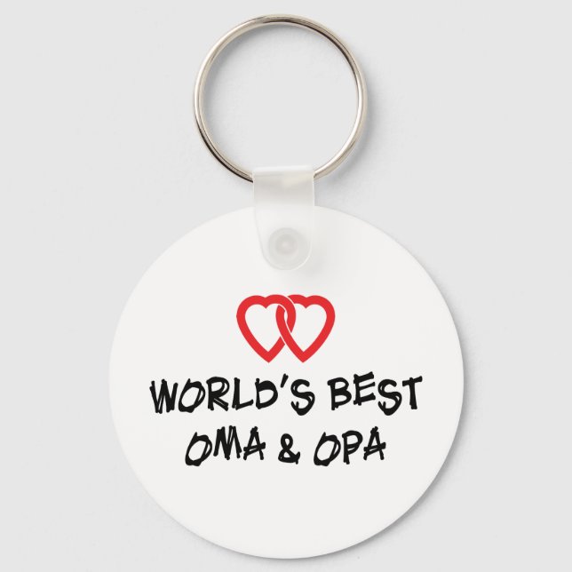 World's Best Oma & Opa Key Ring (Front)