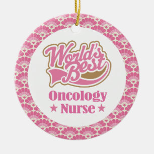 Worlds Best Oncology Nurse Ceramic Tree Decoration