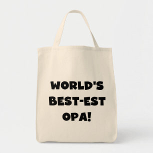 World's Best Opa Black Text T-shirts and Gifts Tote Bag