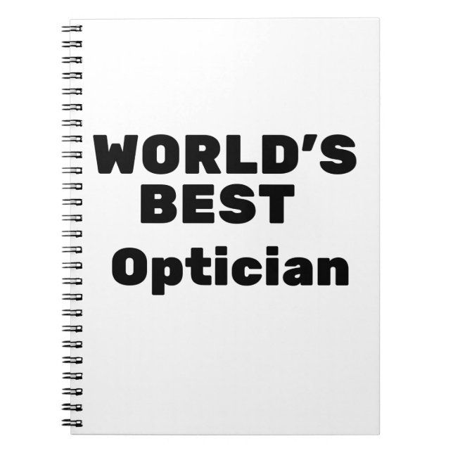 World's Best Optician Notebook (Front)