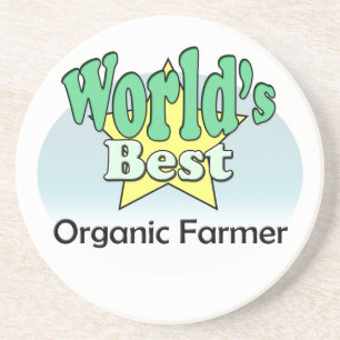 World's best Organic Farmer Coaster
