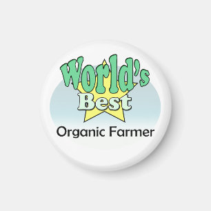 World's Best Organic Farmer Magnet