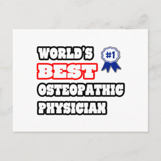 World's Best Osteopathic Physician Postcard