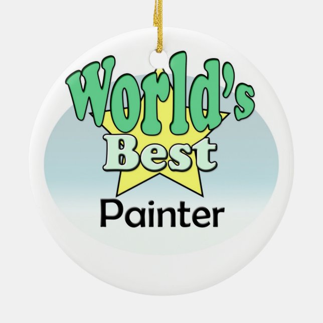 World's best Painter Ceramic Tree Decoration (Back)