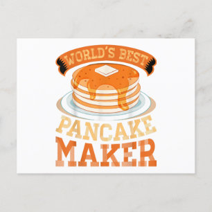 World's Best Pancake Maker - Funny Pancake Maker Holiday Postcard