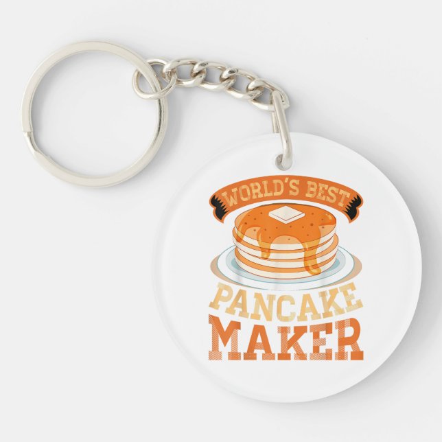World's Best Pancake Maker - Funny Pancake Maker Key Ring (Front)