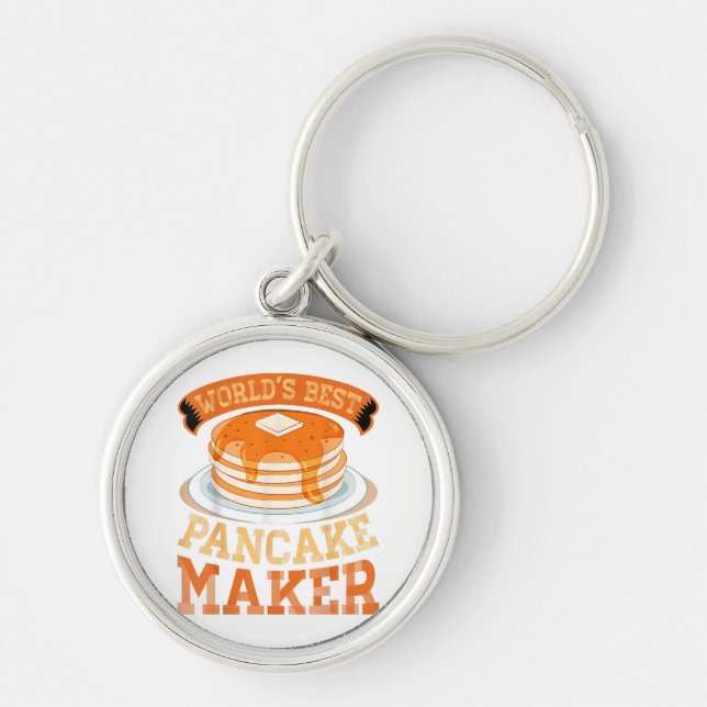 World's Best Pancake Maker - Funny Pancake Maker Key Ring (Front)