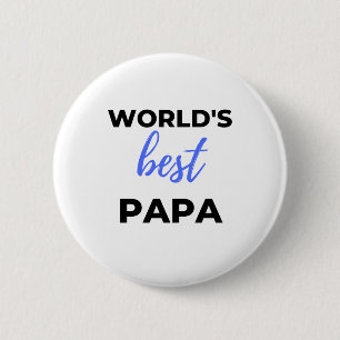 World's Best Papa bl 6 Cm Round Badge