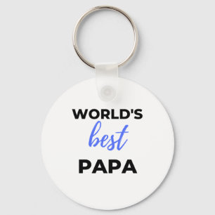 World's Best Papa bl Key Ring