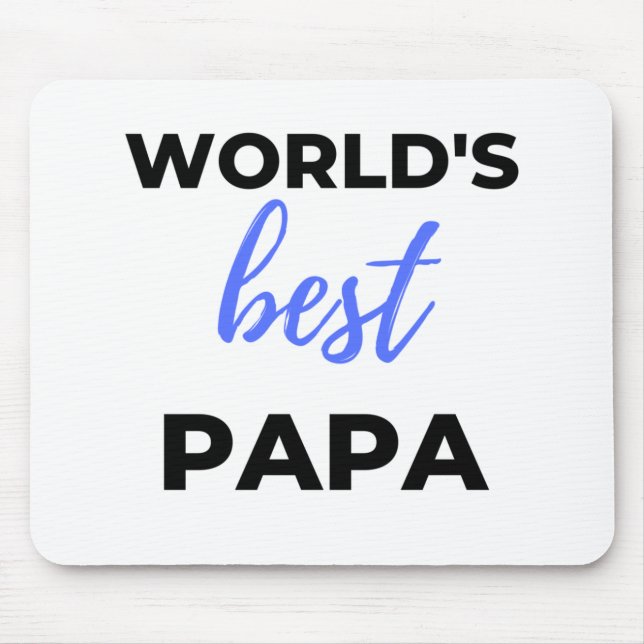 World's Best Papa bl Mouse Mat (Front)
