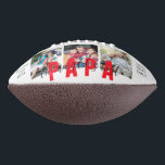 WORLD'S BEST PAPA Custom Photo Personalised American Football<br><div class="desc">WORLD'S BEST PAPA Custom Photo Personalised Football features three of your favourite photos with the text "The World's Best Papa" in a modern calligraphy script. Personalised by editing the text in the text boxes provided and adding your photos. PHOTO TIP: edit your photos prior to uploading to Zazzle with the...</div>