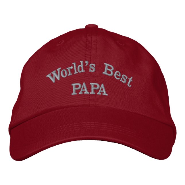 World's Best Papa Embroidered Hat (Front)
