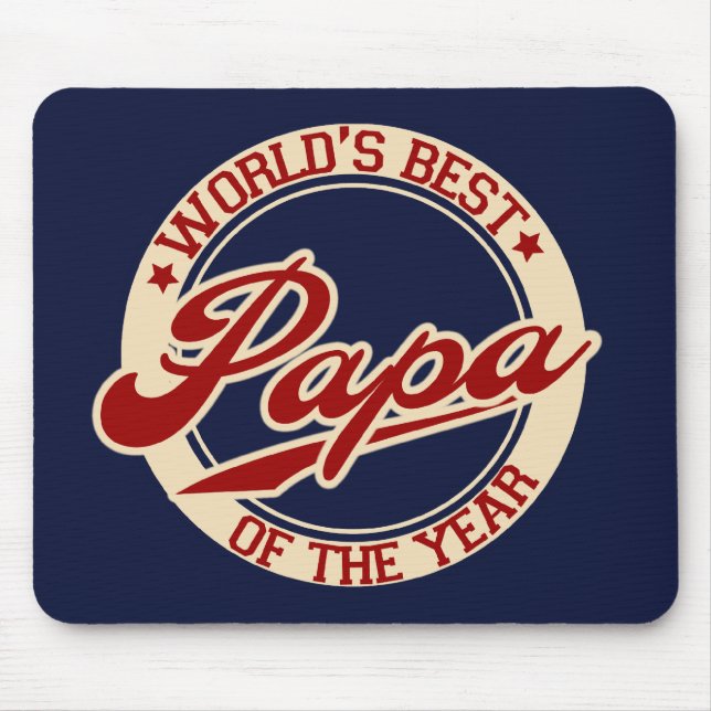 World's Best Papa Mouse Mat (Front)
