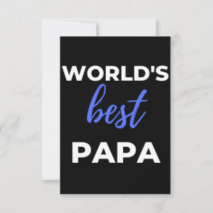 World's Best Papa Thank You Card