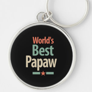 World's Best Papaw   Father Gift Key Ring