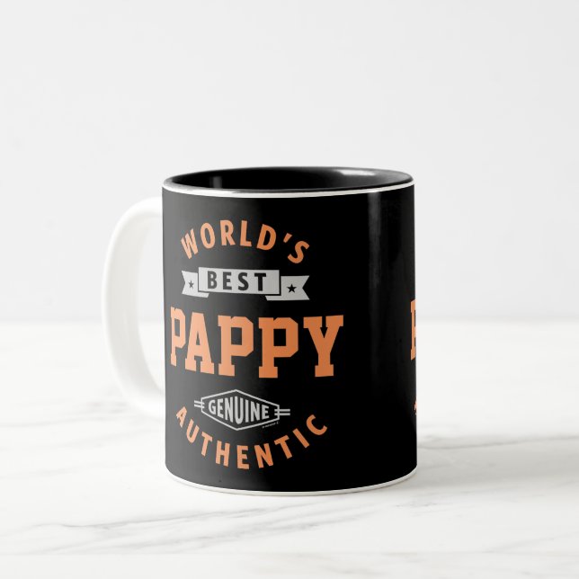 World's Best Papi Two-Tone Coffee Mug (Front Left)