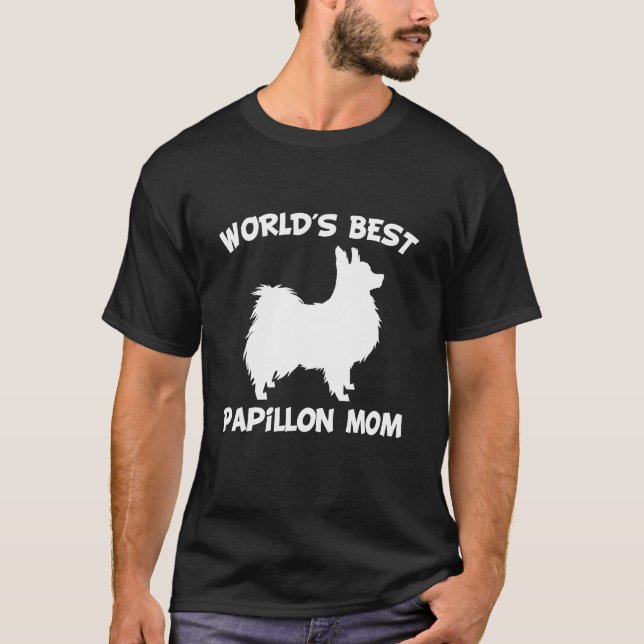 world's best papillon mum. T-Shirt (Front)