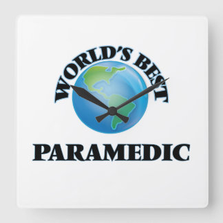 World's Best Paramedic Square Wall Clock