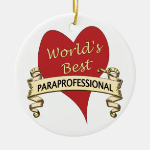 World's Best Paraprofessional Ceramic Tree Decoration