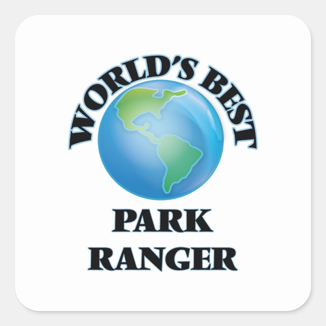 World's Best Park Ranger Square Sticker (Front)