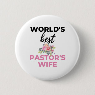 World's Best Pastor's Wife bl 6 Cm Round Badge