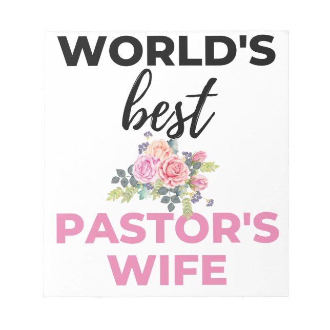 World's Best Pastor's Wife bl Notepad (Front)