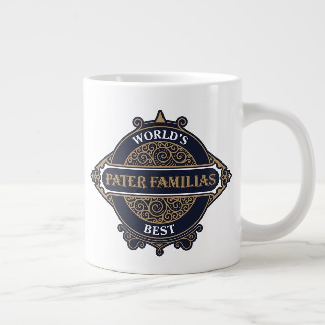 World's Best Pater Familias (Father of the Family) Large Coffee Mug (Right)