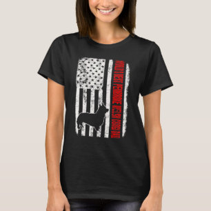 Worlds Best Pembroke Welsh Corgi Dad American Flag T-Shirt