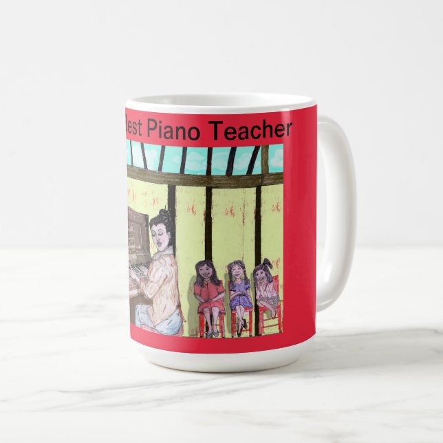 World's Best Piano Teacher! Coffee Mug (Front Right)
