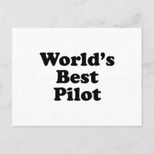 World's Best Pilot Postcard