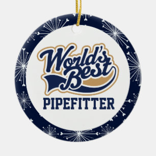 Worlds Best Pipefitter Gift Ceramic Tree Decoration