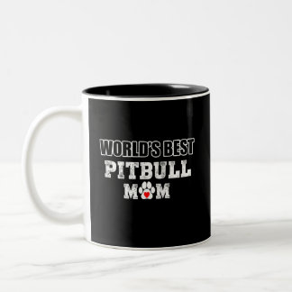 World's Best Pitbull Mum Two-Tone Coffee Mug