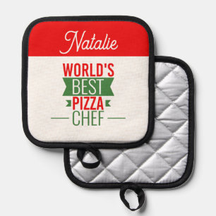 World's Best Pizza Chef - personalised Pot Holder