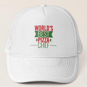 World's Best Pizza  Chef   -  red white green Trucker Hat
