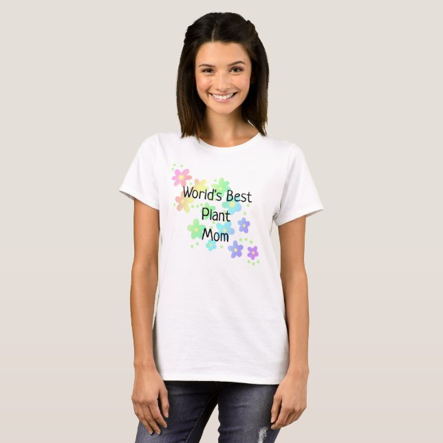 World's Best Plant Mum Rainbow T-Shirt (Front Full)