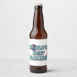 World's best Plumber Beer Bottle Label
